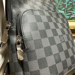 Black and Grey Louis Vuitton messenger bag